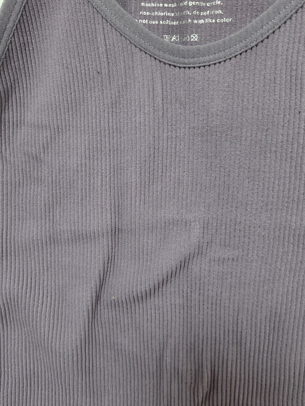 Ododos Ribbed Lavender Crop Tank Top - Women Xl Sport Bra - Picture 3 of 7